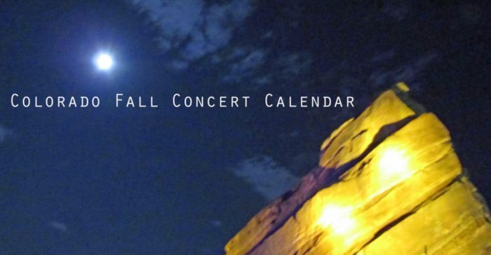 Colorado Concert Calendar November- December