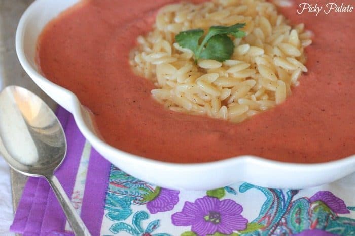  8 Winter Soups | Skinny Tomato Soup with Cheesy Orzo