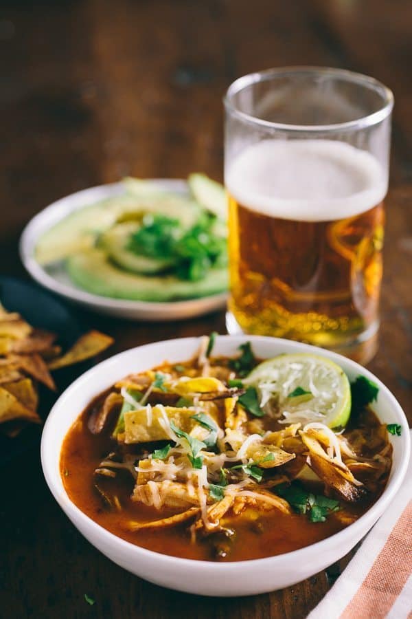 8 Winter Soups | Chicken and Chard Tortilla Soup by Nutmeg Nanny