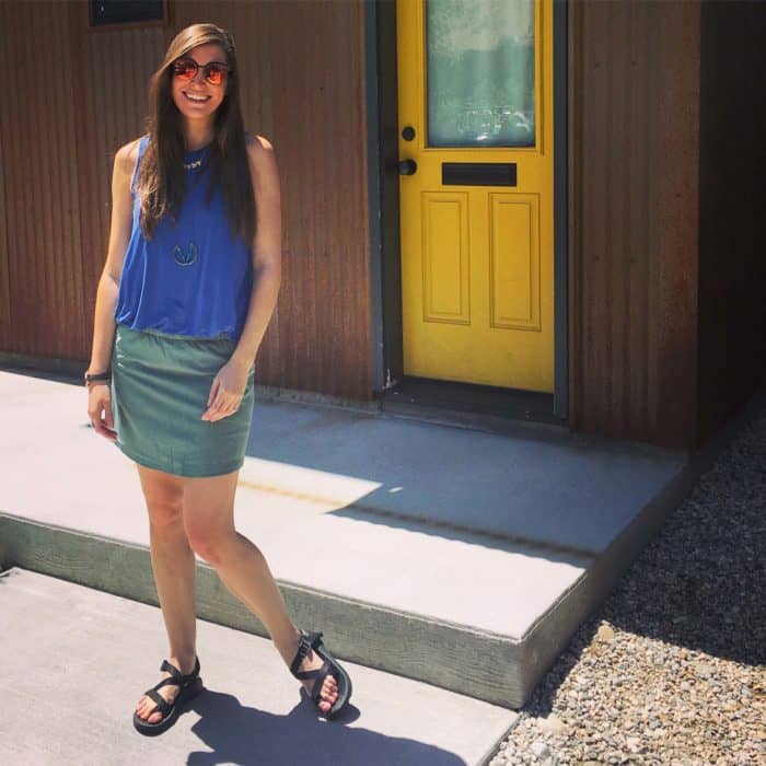 From The Mountains to Town with Patagonia Skort - Blue Mountain Belle