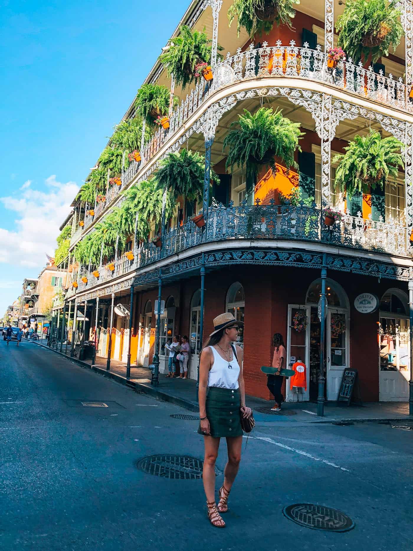 Green Skirt in New Orleans