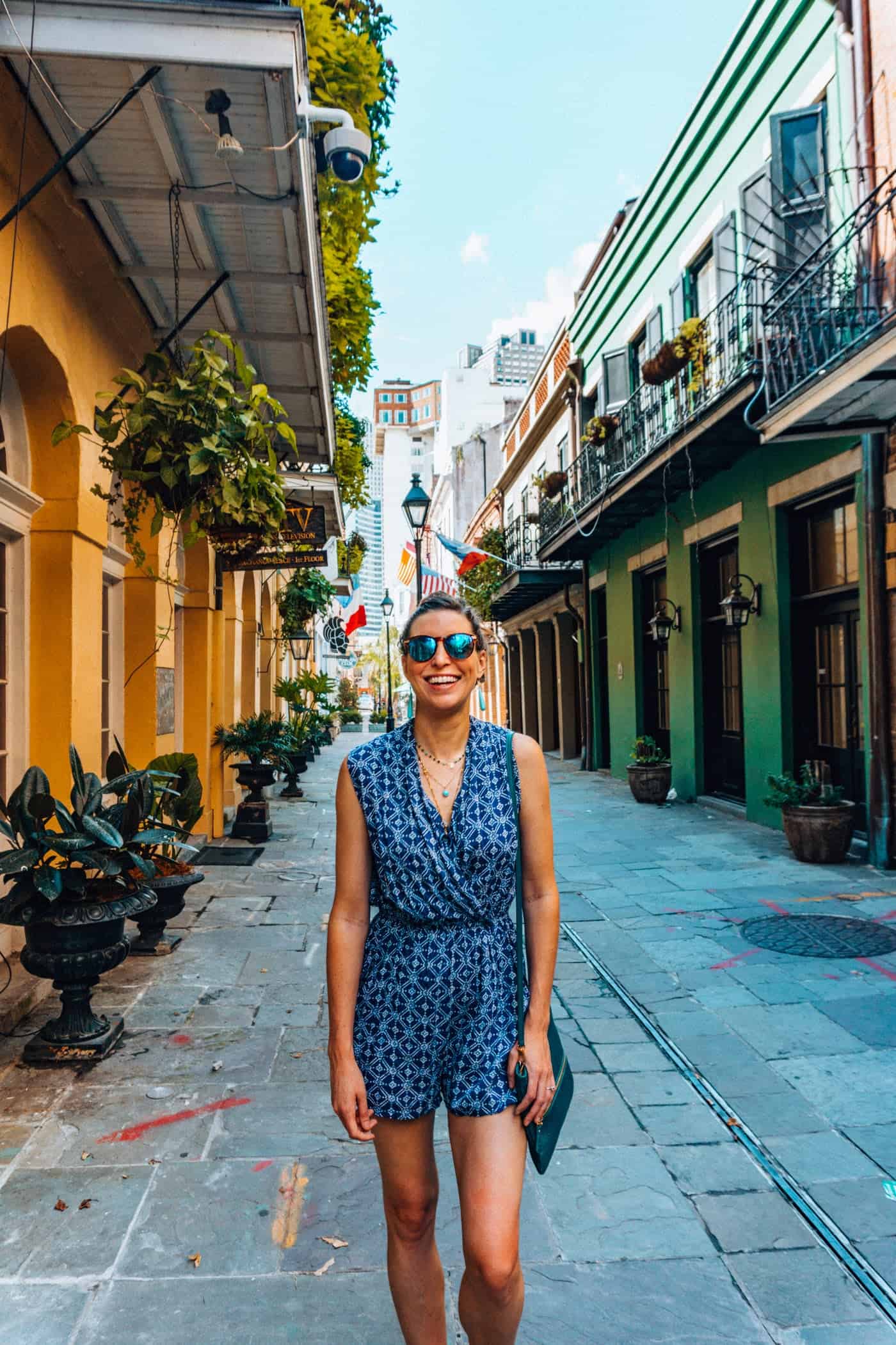 Blue Romper in New Orleans
