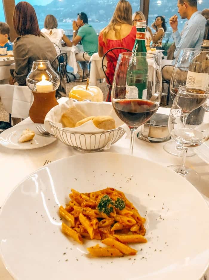 Dinner at La Punta in Bellagio, Italy - Blue Mountain Belle Bellagio Guide
