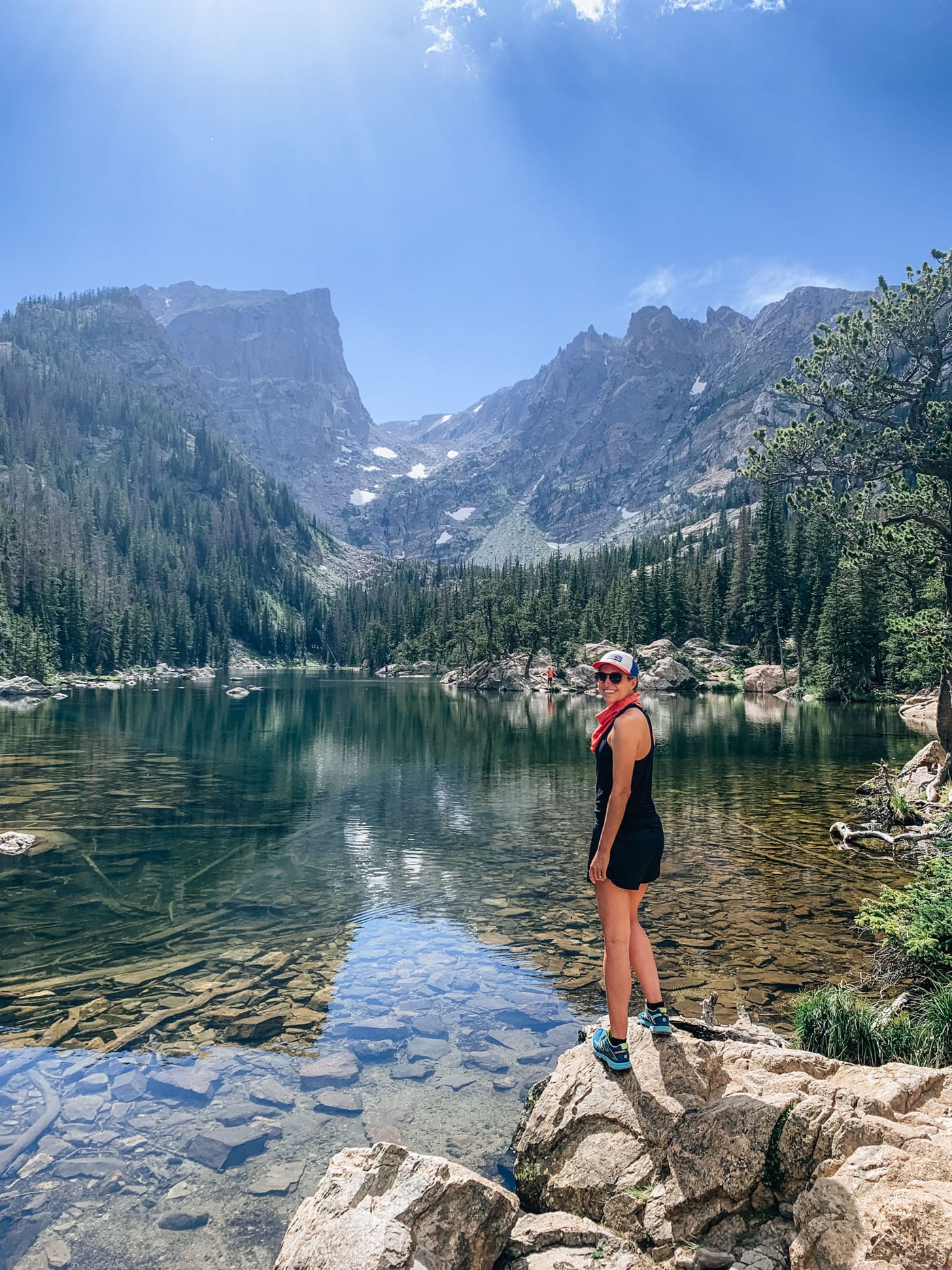 Blue Mountain Belle at Dream Lake in RMNP