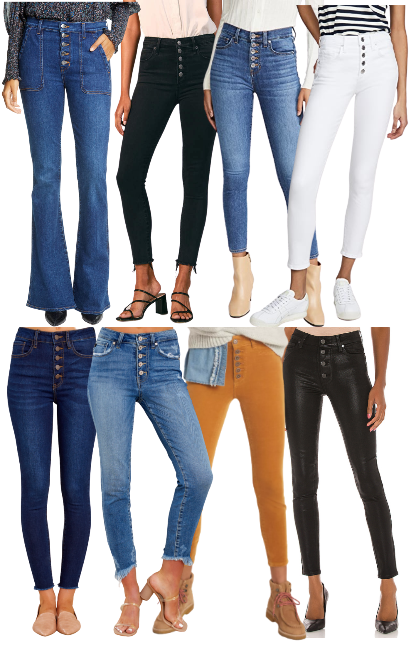 Fall Style: Exposed Button Jeans